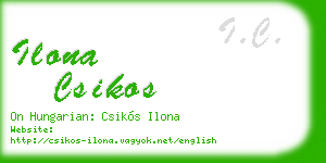 ilona csikos business card